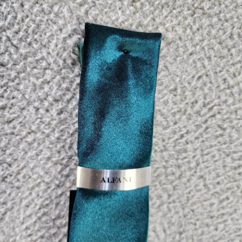 Alfani Cameo Velvet Slim Necktie Men's One Size Hunter~